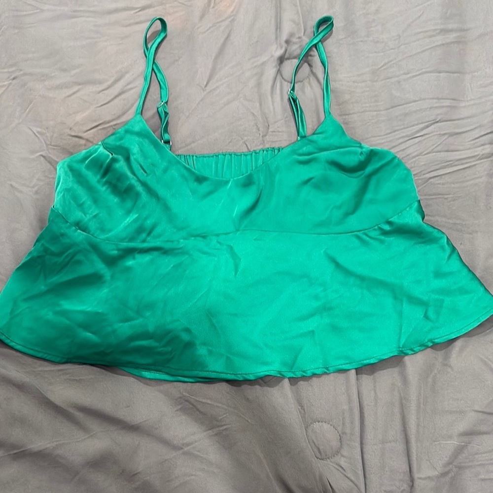 Green Women's Crop Top